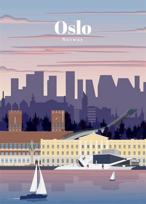 Travel To Oslo Poster By Studio 324 Displate Travel Posters