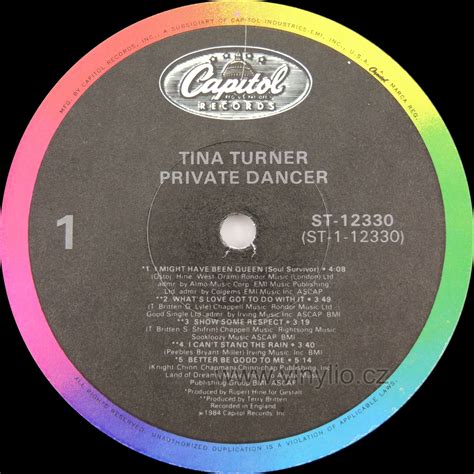 Tina Turner Private Dancer Vinyllp Vinyliocz Internetový Obchod