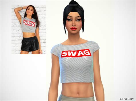 Swag Crop Top The Sims 4 Catalog