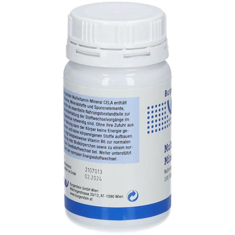 Burgerstein Multivitamin Mineral CELA 100 St Shop Apotheke