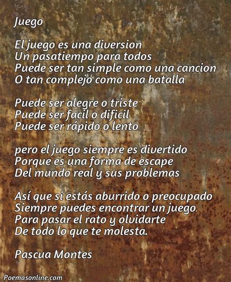 Poemas Sobre La Palabra Juego Poemas Online