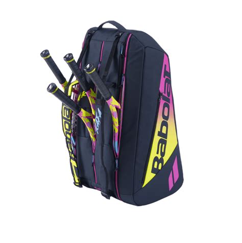 Babolat Pure Aero Rafa 12 Pack Racquet Bag (Black/Yellow/Pink ...