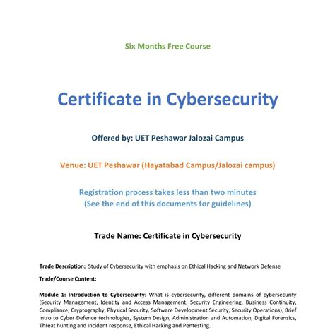 Cybersecurity Course Outline Pdf Docdroid