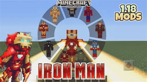 Iron Man In Minecraft Iron Man Mod In Minecraft Pe 1 18 Youtube