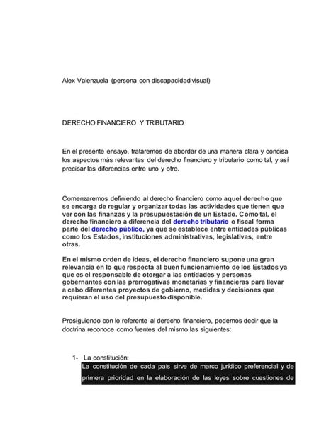 El Derecho Financiero Y Tributario PDF