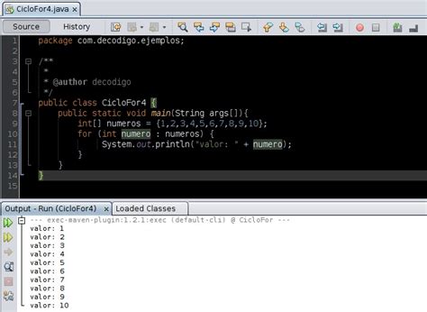 Java El Ciclo For Decodigo