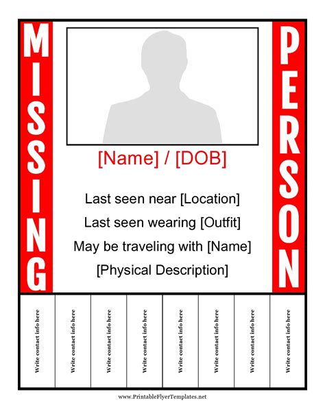 Missing Poster Template Free Templates Printable 2024