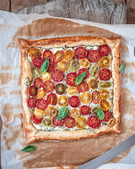 Cherry Tomato Tart With Herbed Ricotta — Luna Trapani