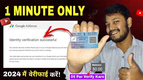 Google Adsense Identity Verification Fast Approval How To Verify