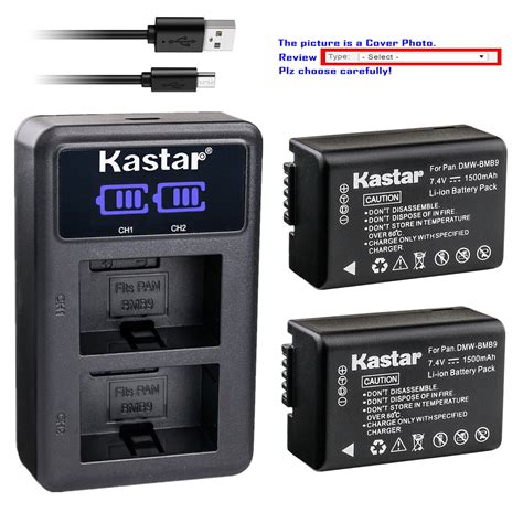 Kastar Battery Lcd Dual Charger For Panasonic Genuine Dmw Bmb Bmb E