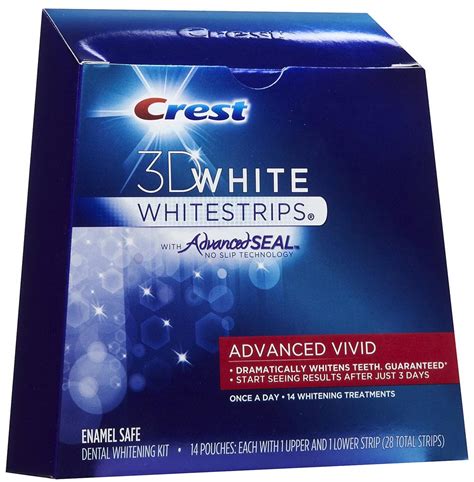 Crest 3d Advanced Seal Vivid Teeth Whitening Strips White Strips 5710