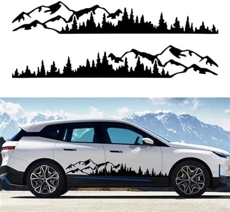 Amazon Tomall Pair Mountain Tree Forest Vinyl Decals For