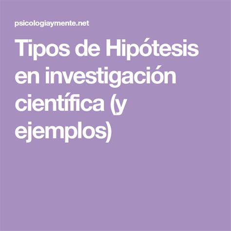 Tipos De Hipotesis Pdf Fiteranmapa