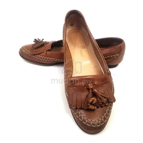 Etienne Aigner Brown Leather Tassel Loafers Shoes For Sale In Johor