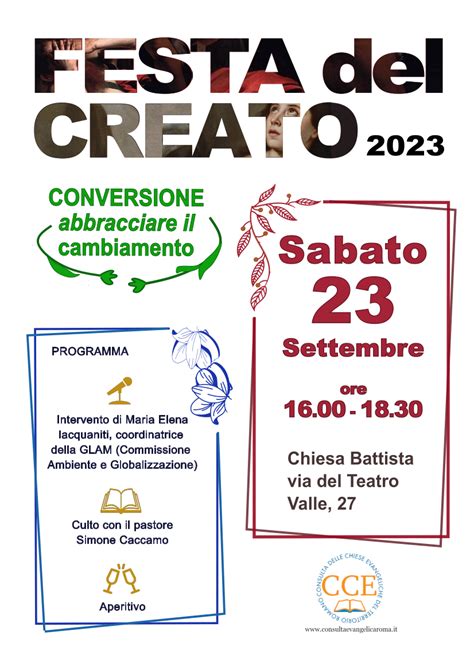 Festa Del Creato Consulta Delle Chiese Evangeliche Del