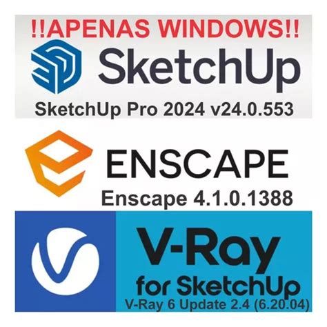 Pack Vray Sket Chup Pro Enscape 4 1 Parcelamento Sem Juros