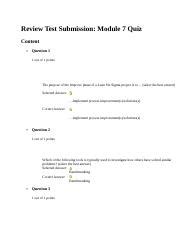 Module 7 Quiz Rtf Review Test Submission Module 7 Quiz Content