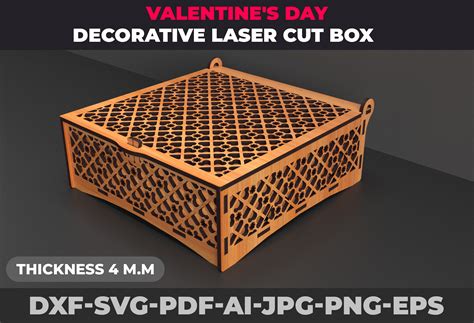 Laser Cut Valentine T Box Svg Graphic By Laijuakter · Creative Fabrica