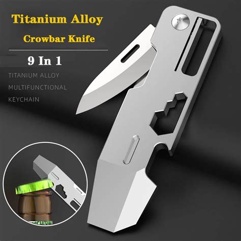 In Cnc Tc Titanium Alloy Crowbar Knife Bottle Opener Graduated