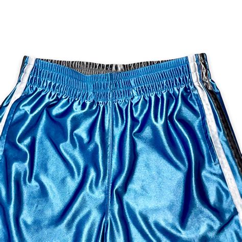 Tek Gear Dazzle Basketball Shorts Silky Shiny Blue W Gem