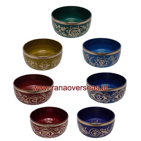 Brass Set Of Seven Chakra Singing Bowl Set Rana Overseas Manufacturer