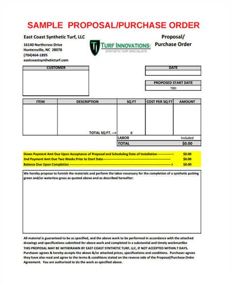 Free Purchase Proposal Templates In Google Docs Ms Word Pages Pdf