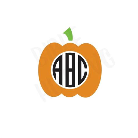 An Orange Pumpkin With The Monogram On It