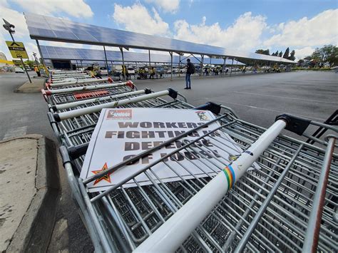 Massmart Workers Gather At The Makro In Woodmead