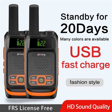2pcs Baofeng BF-T19 FRS GMRS Walkie Talkie Pofung Long Range Two Way ...