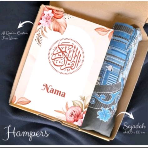 Jual Updatebuku Surabaya Hampers Al Quran Custom Nama Plus Sajadah