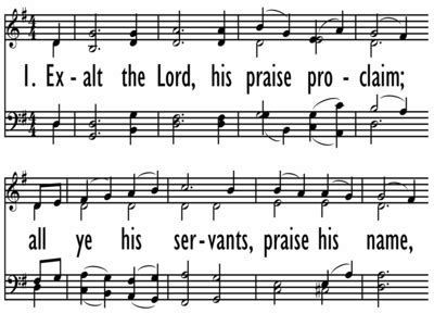 Exalt The Lord His Praise Proclaim Digital Songs Hymns