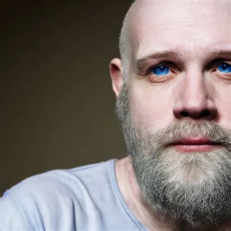 Middle Aged Very Pale Very Hairy Blue Eyed Balding Stable Diffusion