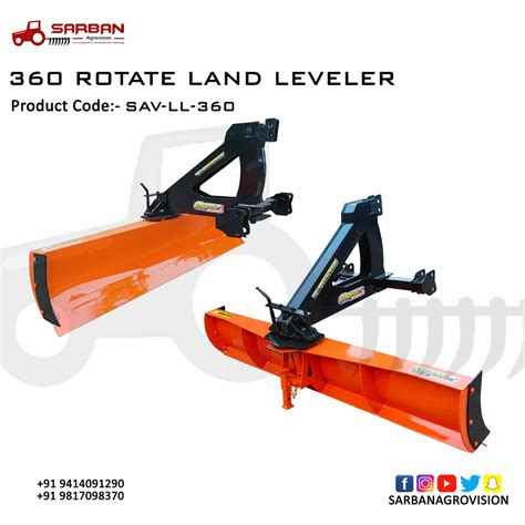 150 Kg Tractor Mounted 360 Degree Land Leveler For Agriculture 45 HP