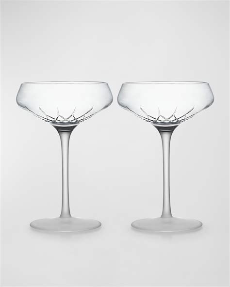 Waterford Crystal Lismore Arcus Coupe Glasses Set Of 2 Horchow