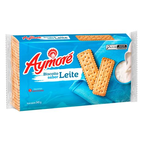 Biscoito Aymoré Sabor Leite 345g Shopee Brasil