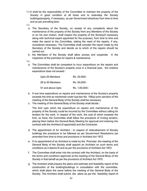 Model Bye Laws Of Coop Housing Society New Flatowner Type Pdf