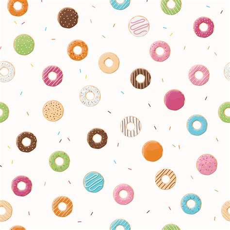 Seamless Pattern With Colorful Donuts 701871 Vector Art At Vecteezy