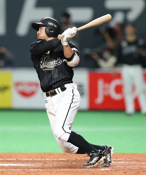 【ロッテ】荻野貴司が5戦中3戦で3安打の活躍 頼れるリードオフマンが後輩高部に感じることは プロ野球写真ニュース 日刊スポーツ