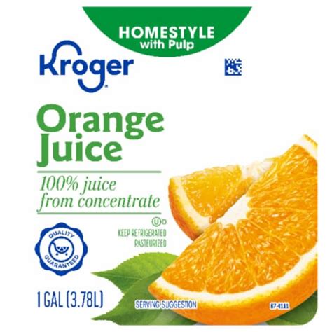 Kroger 100 Orange Juice From Concentrate Homestyle With Pulp 1