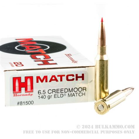 200 Rounds Of Bulk 6 5 Creedmoor Ammo By Hornady 140gr Eld Match