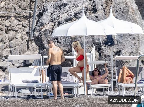 Caroline Vreeland Sexy Shows Off Her Hot Beach Body Physique In A Red Bikini In Italy Aznude