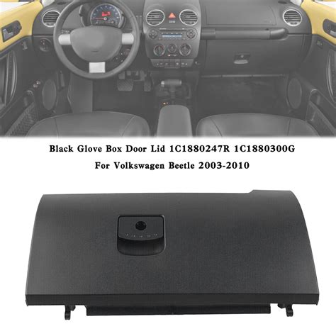 Black Glove Box Door Lid 1C1880247R 1C1880300G For Volkswagen Beetle