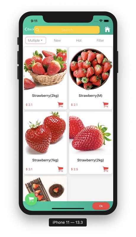 Ionic Fruits Ui Theme Template Firebase App Android Ios Web By