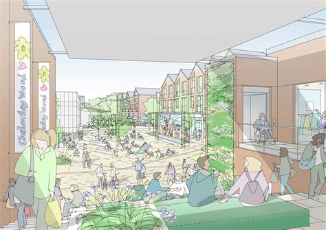 Artists Sketches Chelmsley Wood Town Centre Masterplan Your Voice