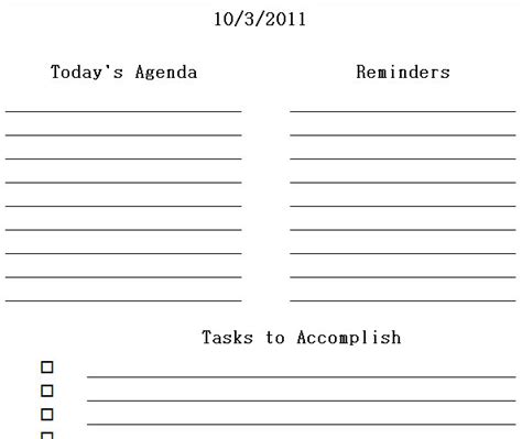 printable daily planner excel templates daily printable planner templates