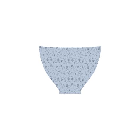 Blue Flowers Custom Bikini Swimsuit ID D