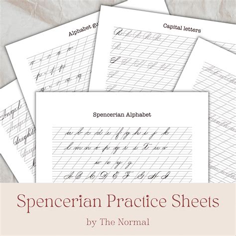 Printable Spencerian Penmanship Practice Sheets Handwriting Practice