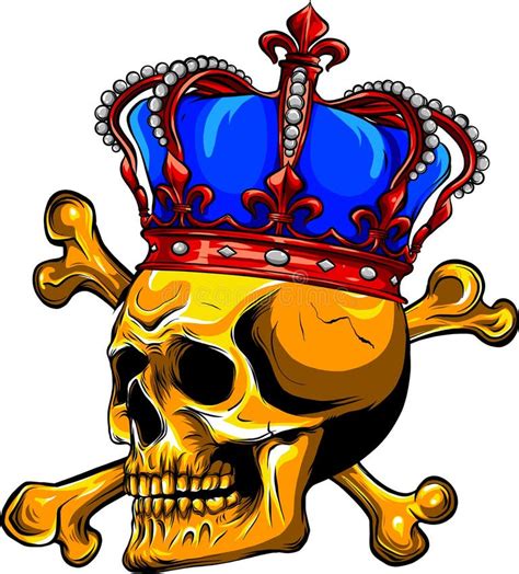 Black Skeleton Bones Crown Stock Illustrations 47 Black Skeleton