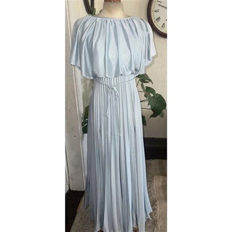 Unbranded Dresses Vintage 6s 70s Pleated Prairie Maxi Prom Disco