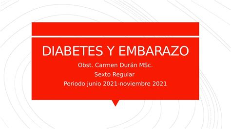 Diabetes En El Embarazo EL OBSTETRA UDocz